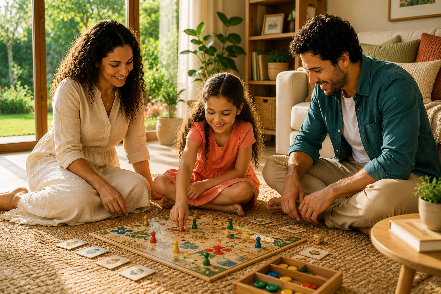 Mãe e criança aprendendo por meio de um jogo
