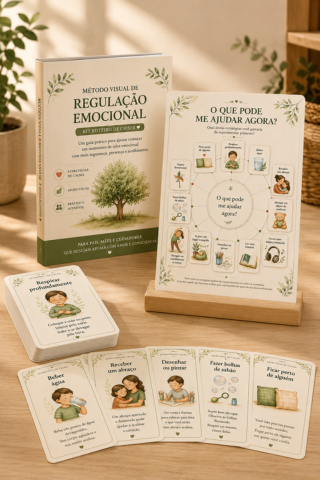 Cards de Estratégias de Calma para regulação emocional infantil